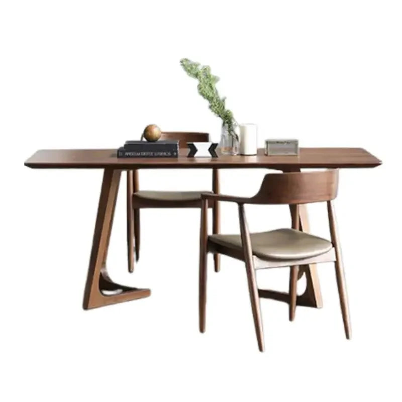 "Luxury Italian-style wooden dining table—modern, waterproof, and perfect for kitchen or living spaces.