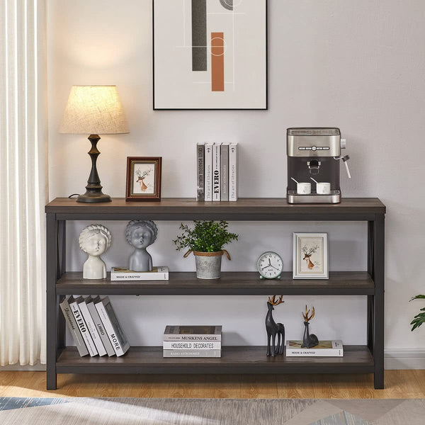 Rustic 3-Tier Console Table for Living Room-0