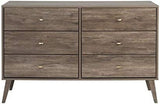 Mid-Century 6-Drawer Dresser, Drifted Gray-3