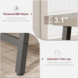 Industrial Dining Table for 6~8 People, 70.87" Long Rectangle Dining Table, Wooden Kitchen Table with Sturdy Metal Frame, Dinner Table, Dining Room Table for Kitchen, Dining Room-Grey-4