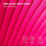 3 Piece Velvet Living Room Furniture Set, Modern Comfy Upholstered Chair Set with Golden Legs, Include Loveseat & 2 Accent Chairs for Bedroom, FUCHSIA Tufted 2-Seater Sofa & Armless Chairs-3