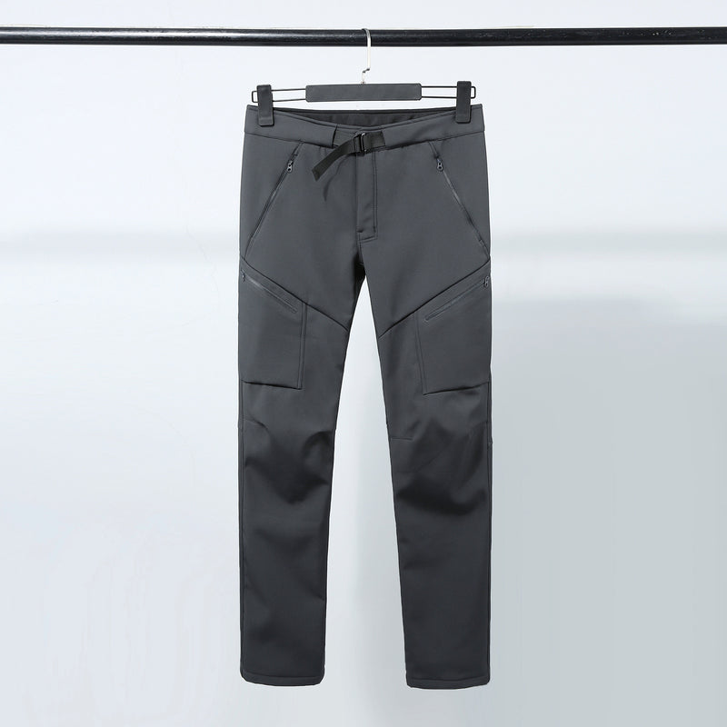 Men's Waterproof Windproof Outdoor Fleece-lined Climbing Pants