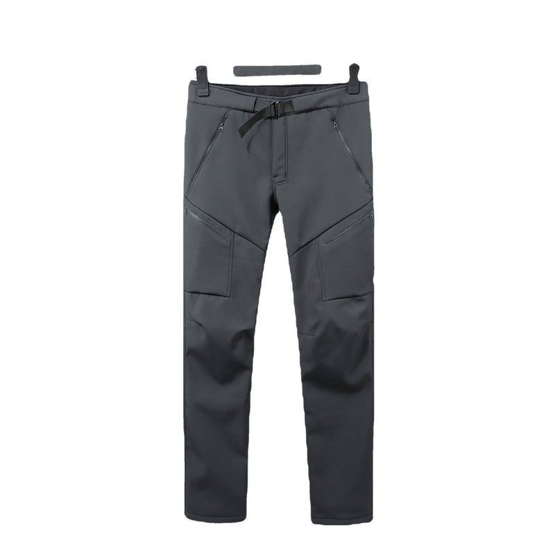 Men's Waterproof Windproof Outdoor Fleece-lined Climbing Pants