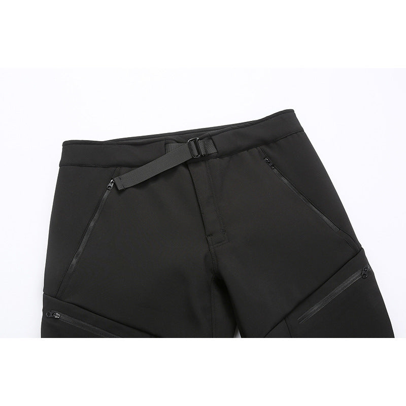 Men's Waterproof Windproof Outdoor Fleece-lined Climbing Pants