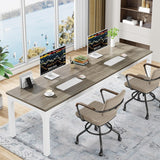 78.7 Inches Extra Long Computer Desk 2 Person Desk, Double Long Desk, Workstaion for Home Office-0